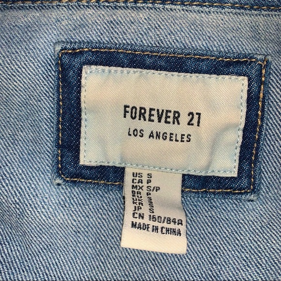 FOREVER 21 Ripped Jean Jacket - Picture 2 of 2